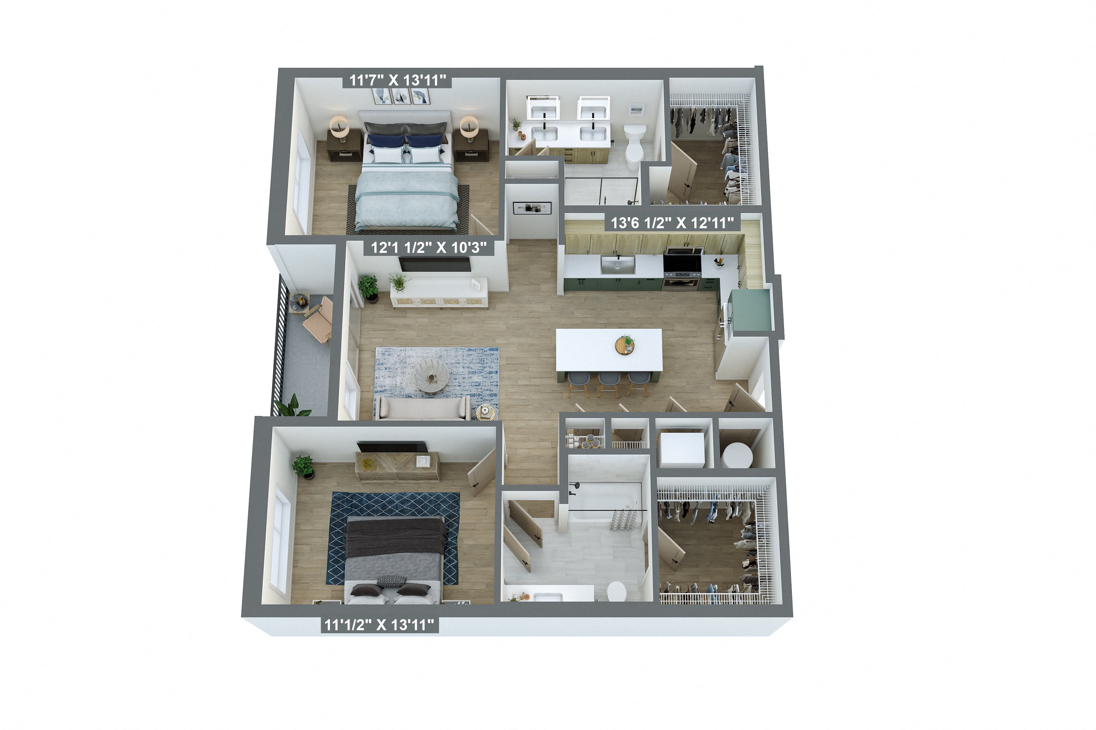 Floor plan layout diagram for B3